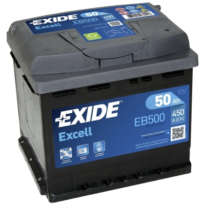   Exide 50Ah-12v EXCELL R EN450 (EB500)