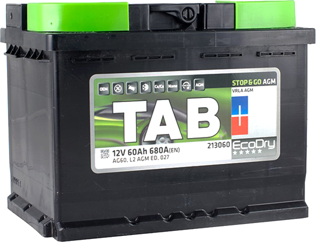   60 Ah/12V TAB AGM (0) Euro (213 060)