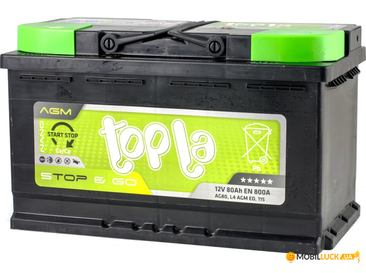   Topla 80 Ah/12V AGM Euro (0) (114 080)