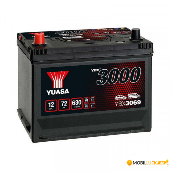   Yuasa 12V 72Ah SMF Battery Japan YBX3069