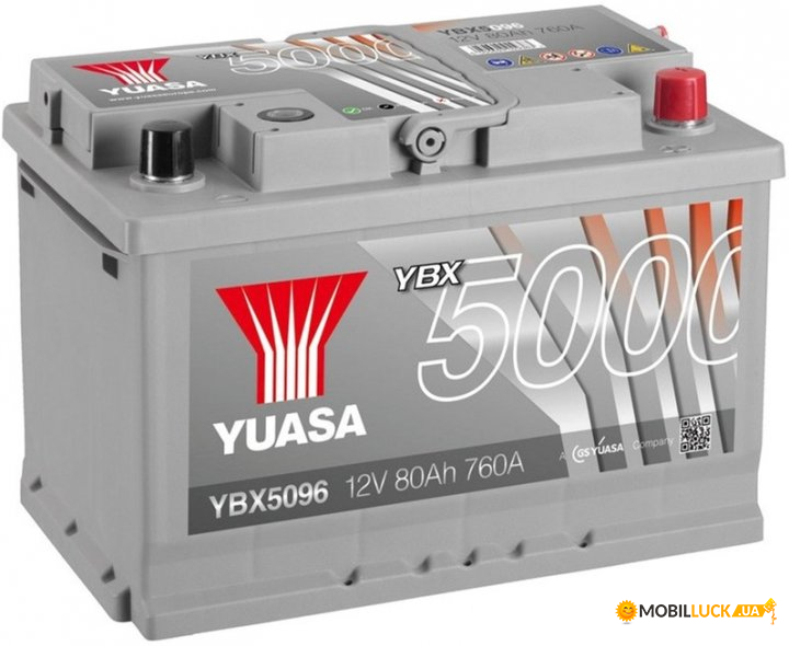   Yuasa 12V 80Ah Silver High Performance Battery YBX5096