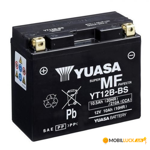   YUASA YT12B-BS 10 h, 215 , (+/-), 15069130 