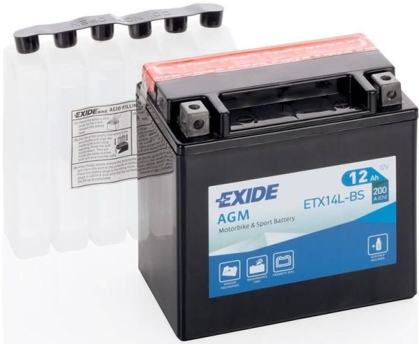   EXIDE 12 h, 200 , (-/ ), 15087145  (YTX14L-BS)