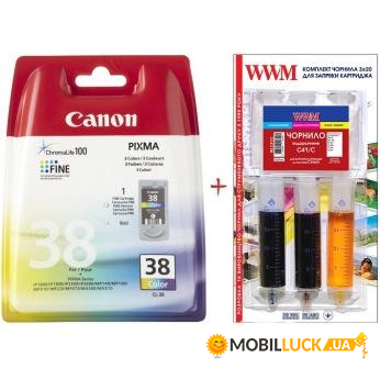  Canon Pixma iP1800/iP1900/iP2600 CL-38 +   Color (Set38-inkC)