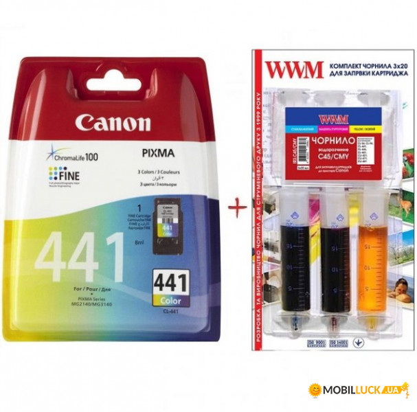  Canon Pixma MG2140/MG3140 CL-441C +   Color (Set441-inkC)