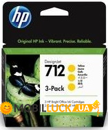  HP No.712 DesignJet 230/630 Yellow 3-Pack 29-ml (3ED79A)