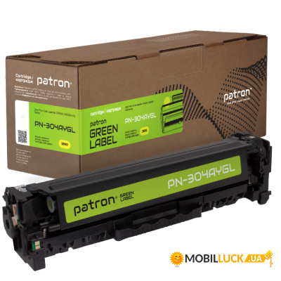   HP 304A (CC532A) Green Label  Patron (PN-304AYGL)