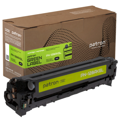   HP 128A (CE320A) Green Label,  Patron (PN-128AKGL)