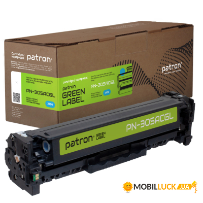   HP 305A (CE411A) Green Label  Patron (PN-305ACGL)