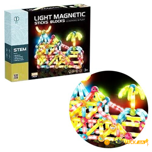    Light Magnetic Sticks blocks, 128   (8909)