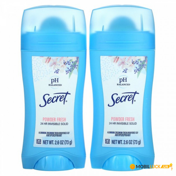    pH Secret (pH Balanced Deodorant Invisible Solid, Powder Fresh Twin Pack) 73  