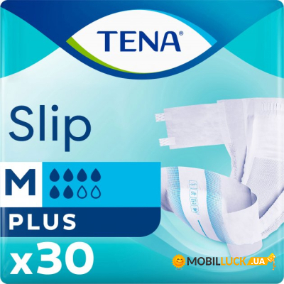    Tena Slip Plus Medium 30  (7322541118871)