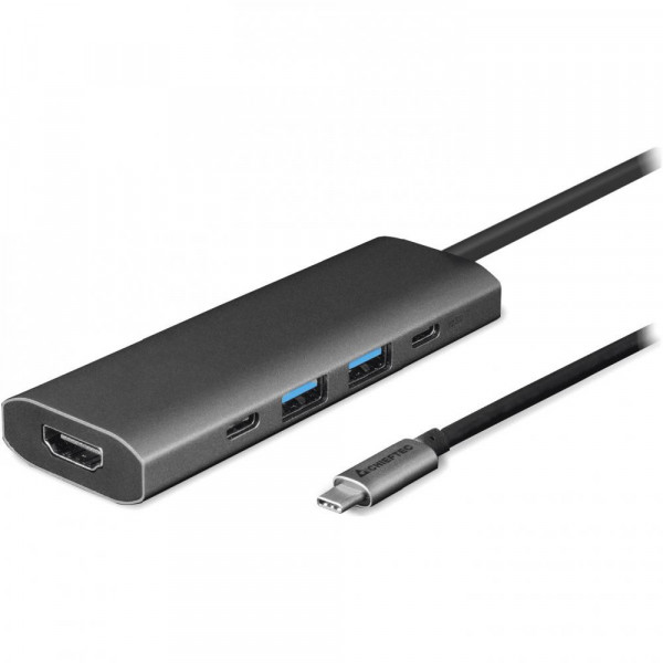 - Chieftec USB3.2 Type-C --> HDMI/USB 3.2x2/USB-C/PD 80W 5-in-1 DSC-502 (DSC-502)