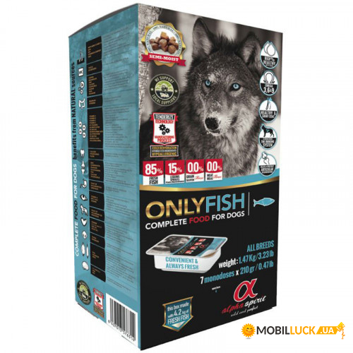   Alpha Spirit Semi-moist Only Fish      ,  , 1,5  x 7 118895