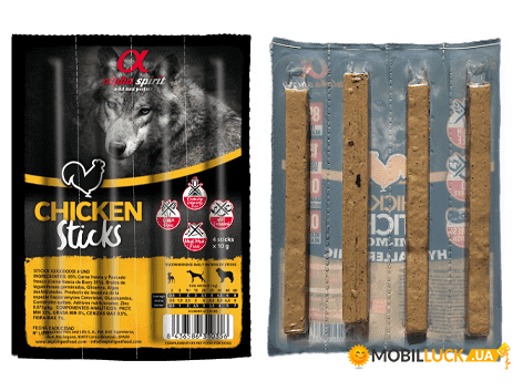     Alpha Spirit DOG Sticks Chicken  ,  x4, 40. (8437013576895) (as5104405)