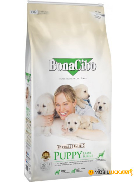    BonaCibo Puppy LambRice 15 kg (BC405727)