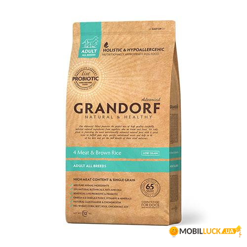   Grandorf Living Probiotics 4 Meat & Brown Rice All breeds    , 4   , 3  108421