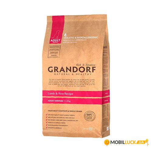   Grandorf Adult Medium Breed Lamb/Rice   ,    , 12  119086