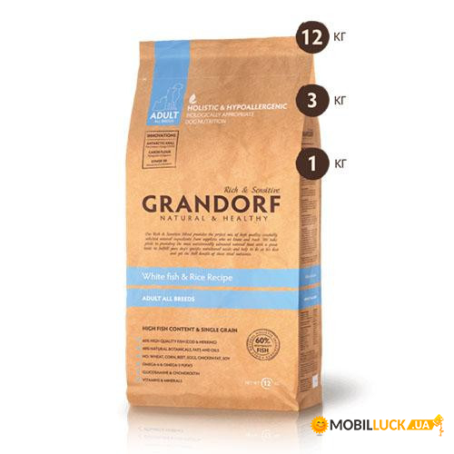   Grandorf White Fish & Rice All Breeds     , 3  od-7026