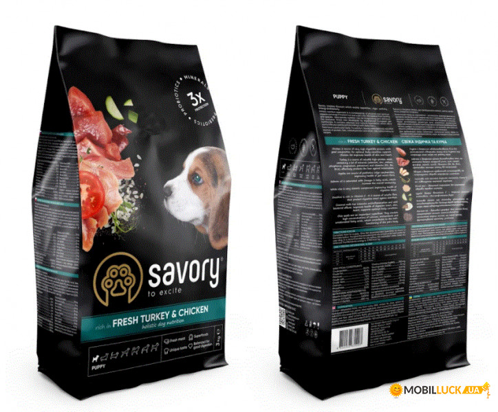       Savory Puppy rich in Fresh Turkey  Chicken 3 kg (  ) (30297)