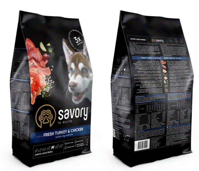     Savory Junior Large rich in Fresh Turkey  Chicken 3 kg (30204)