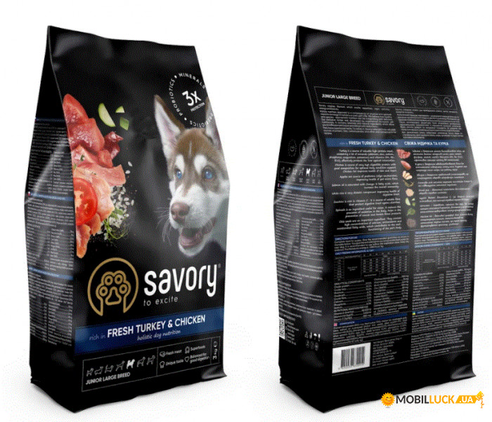     Savory Junior Large rich in Fresh Turkey  Chicken 12 kg (30211) 