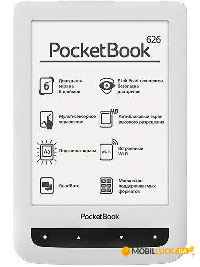   Pocketbook 626 Touch Lux 3 White