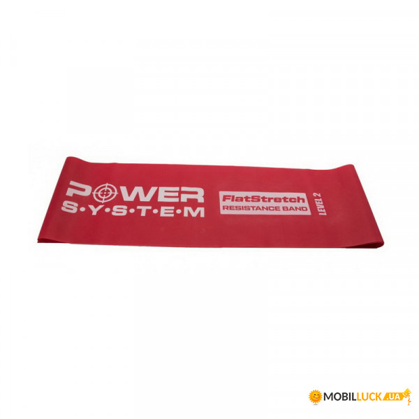  Power System Flat Stretch Band Level 2 red