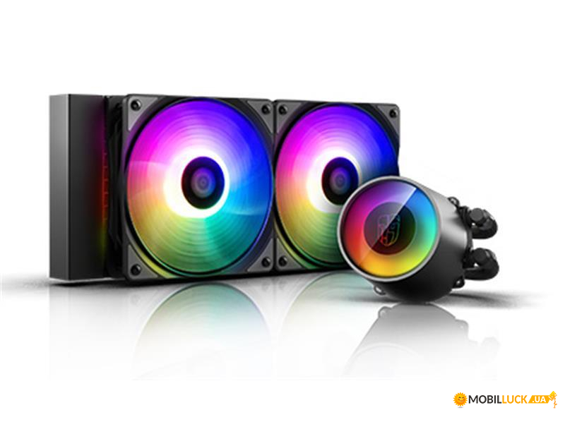    DeepCool Castle 240RGB V2 (DP-GS-H12AR-CSL240V2), Intel: LGA2066/2011-v3/2011/1151/1150/1155/LGA1366, AMD: TR4/AM4/AM3+/AM3/AM2+/AM2/FM2+/FM2/FM1, 282x120x27 , 4-pin