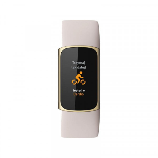 - Fitbit Charge 5 Lunar White/Soft Gold Stainless Steel