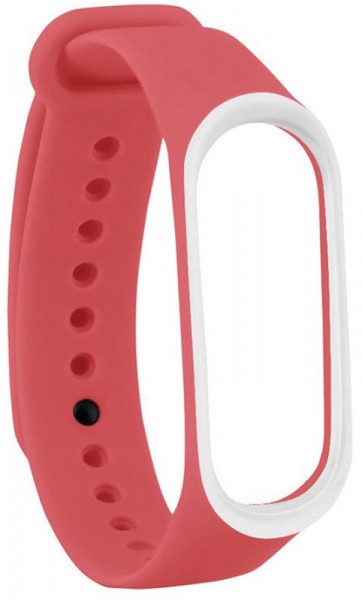  UWatch Double Color Replacement Silicone Band For Xiaomi Mi Band 3/4 Red/White Line #I/S