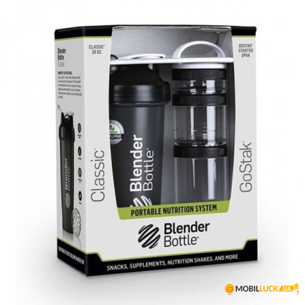  Blender Bottle Combo Pak GoStak Black 100-37-5647811-20