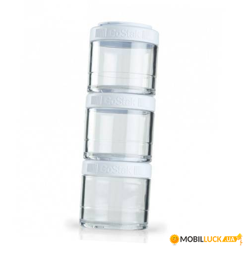   BlenderBottle GoStak 3 Pak White Original