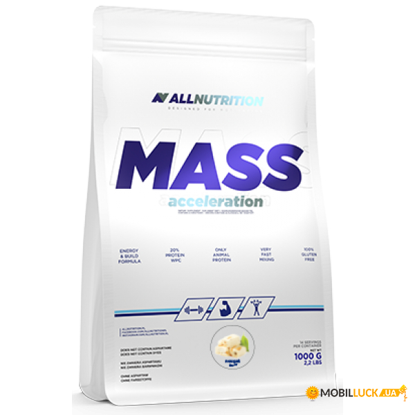  All Nutrition Mass Acceleration 1000g Nougat (100-74-9420995-20)