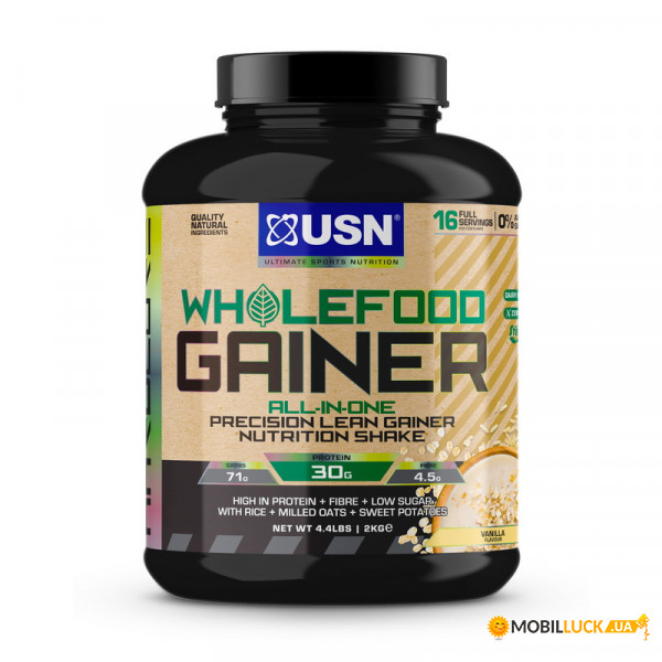  USN Wholefood Gainer 2 kg vanilla