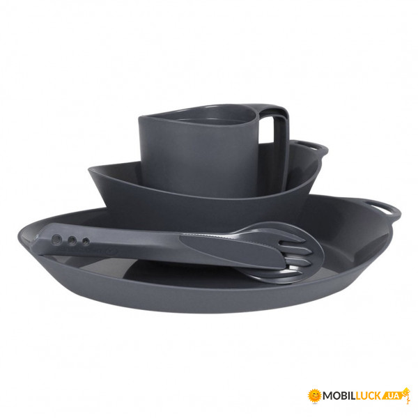  Lifeventure Ellipse Camping Tableware Set graphite (75800)