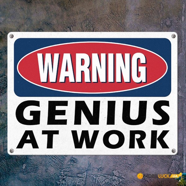   Warning gerius at work MET_20J028_WH