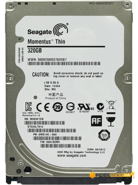   HDD 2.5 SATA 320GB Seagate Momentus Thin 16MB 5400rpm (ST320LT012)  