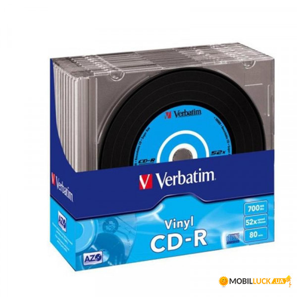 CD-R Verbatim (43426) 700MB 52x Slim, 10 Vinyl