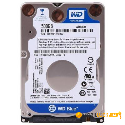     WD 2.5 500GB (WD5000LPCX_)