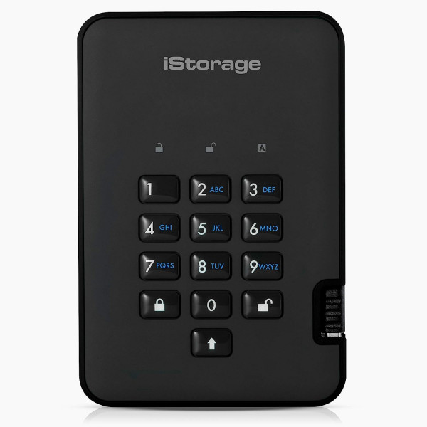   iStorage diskAshur 2 USB 3.1 1TB Phantom Black (IS-DA2-256-1000-B)