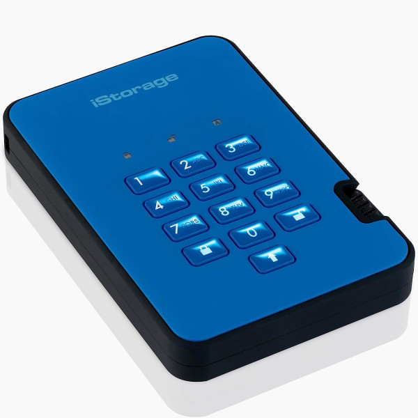   iStorage diskAshur 2 USB 3.1 2TB Blue (IS-DA2-256-2000-BE)