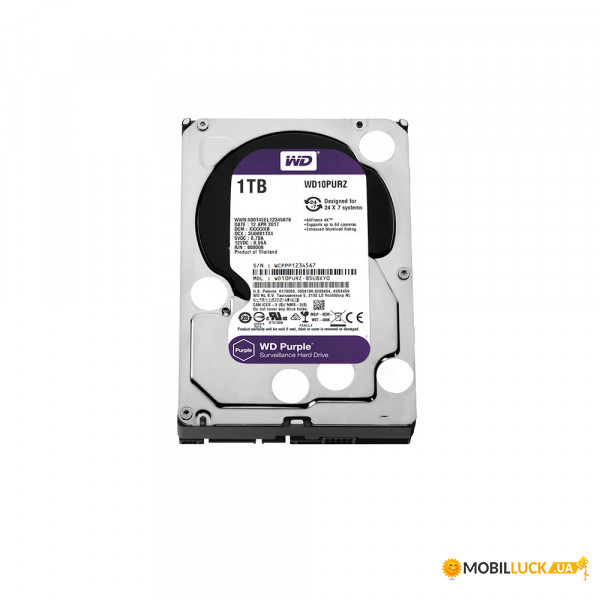   Western Digital Purple 1TB 64MB WD10PURZ 3.5 SATA III (3570)