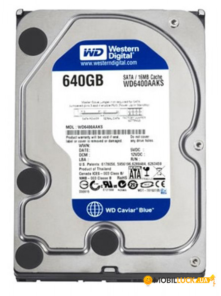   Western Digital 7200 SATA 640GB 16MB WD6400AAKS Ref