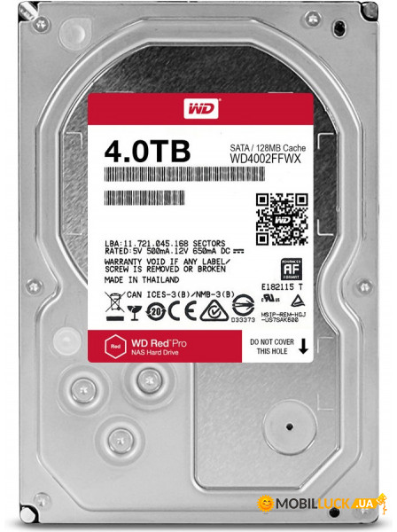   3.5 4TB Western Digital Red Pro 7200rpm 128MB SATAIII (WD4002FFWX)