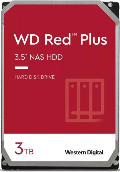   WD 3.5 SATA 3.0 3TB 5400 64MB Red Plus NAS (WD30EFZX)