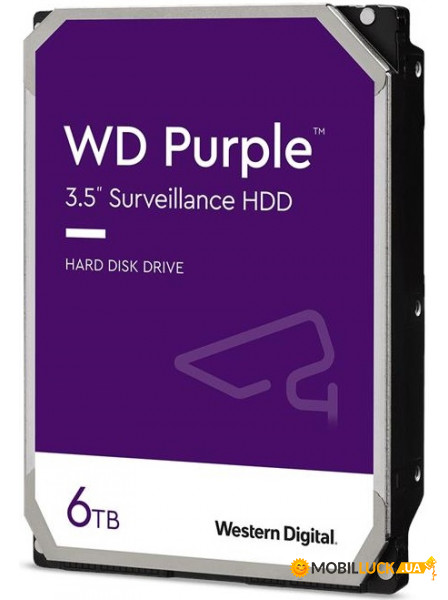   WD 3.5 SATA 3.0  6TB  5400 128MB Purple Surveillance (WD62PURZ)