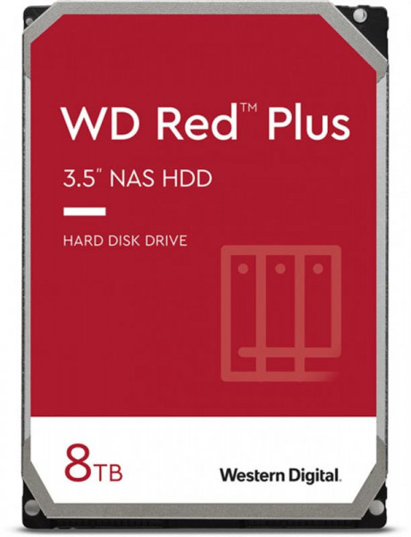   WD 3.5 SATA 3.0 8TB 7200 256MB Red Plus NAS (WD80EFBX)