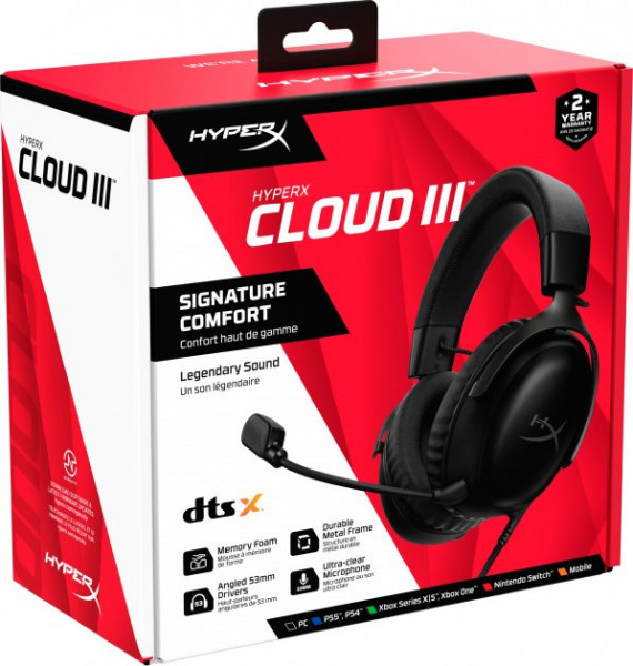 ��������� HyperX Cloud III 3.5mm/USB-A/USB-C Black (727A8AA)