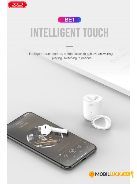  Bluetooth XO Touch Single ear BE1 White